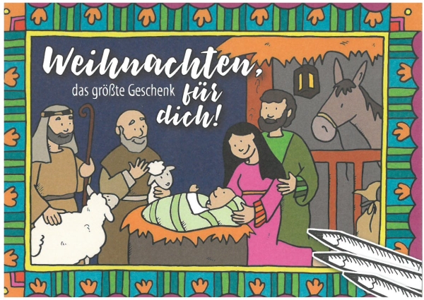 Weihnachtsheft zum Ausmalen für Kinder, Deutsch