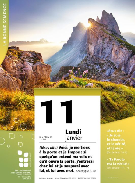 Calendriers à effeuiller „La Bonne Semence 2027" Français